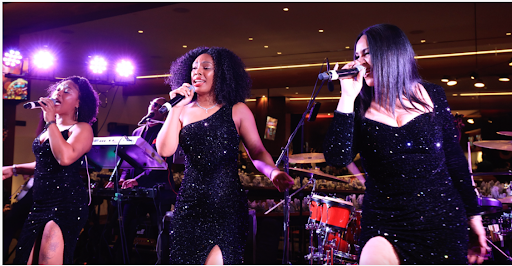 Professional wedding band Atlanta entertaining guests at a reception